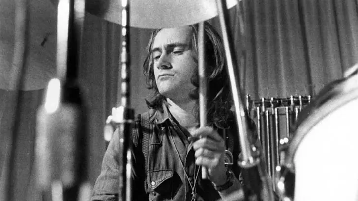 In 1970's. Phil Collins drumming for Genesis