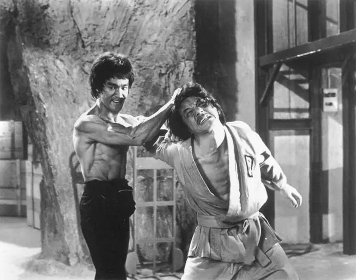 In 1979. Bruce Lee fighting Jackie Chan in the movie "Enter The Dragon"