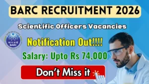 BARC Scientist Recruitment 2026 – Apply Online for Scientific Officers Posts