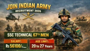 Indian Army SSC Tech Men Recruitment 2026 – Apply Online for 350 Posts