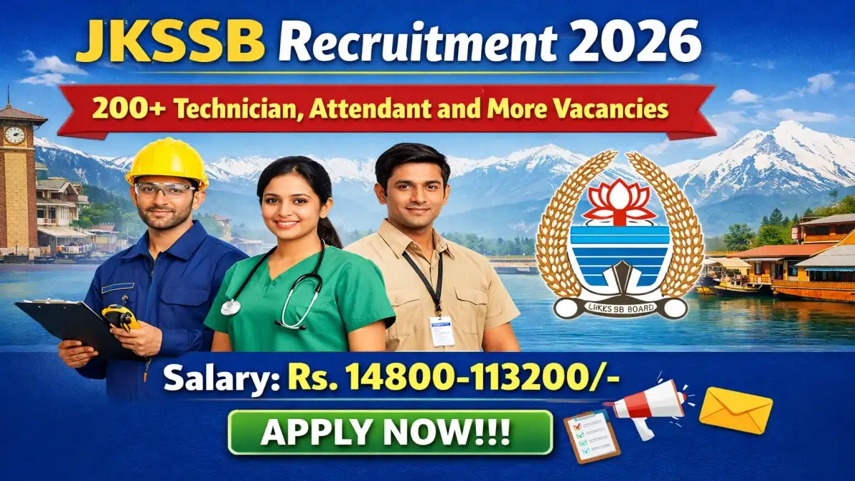 JKSSB Recruitment 2026 - Apply Now for 239+ Posts