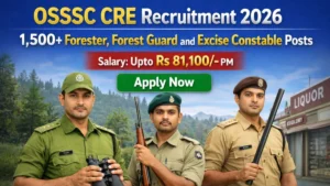 OSSSC CRE Recruitment 2026 – Apply Online for 1,518 Forester, Forest Guard and Excise Constable Posts