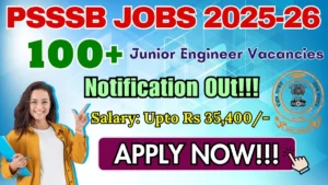 PSSSB Junior Engineer Recruitment 2026 – Apply Online for 157 Posts