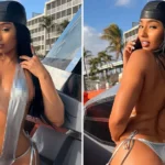 Rubi Rose Looking Gorgeous In Silver Swimwear